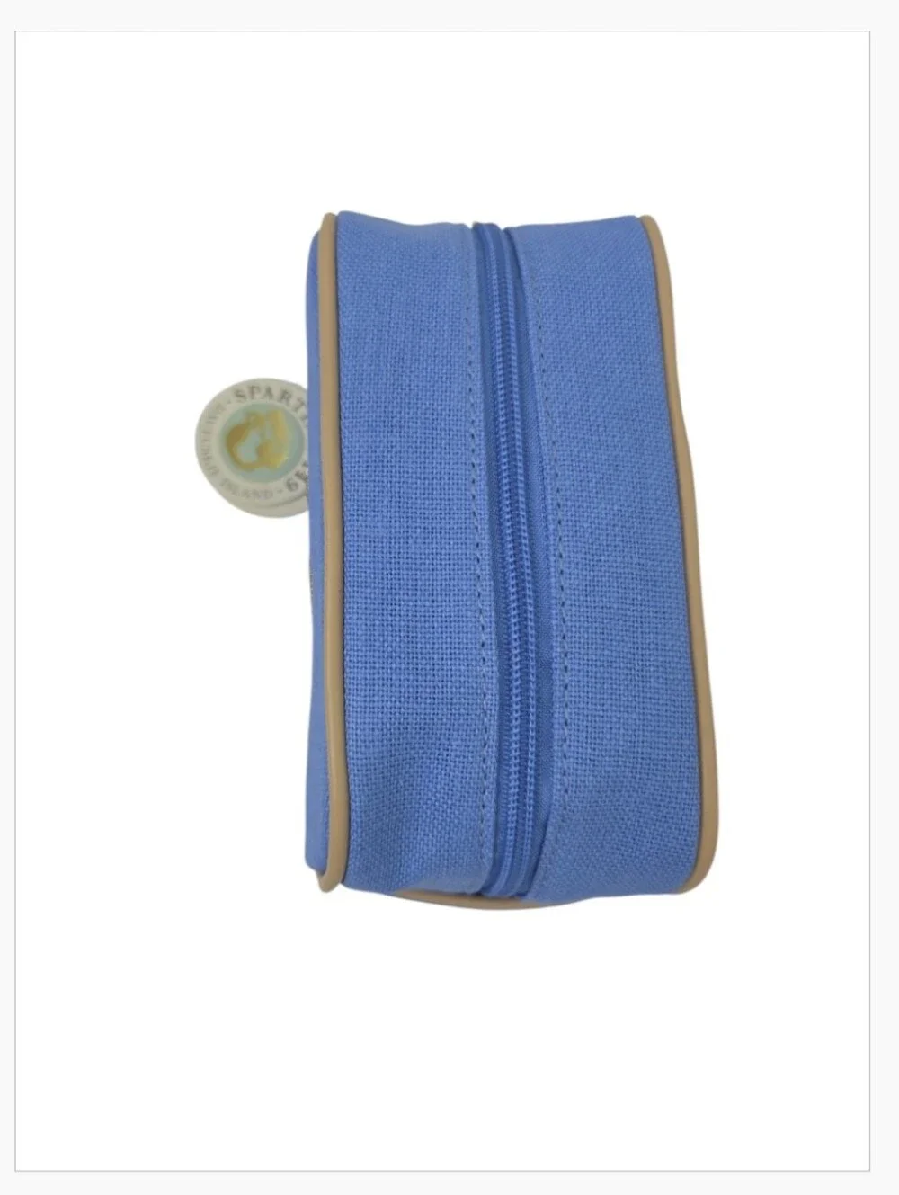 Spartina 449 Blue Travel Pouch Gold Embroidered Crab NEW